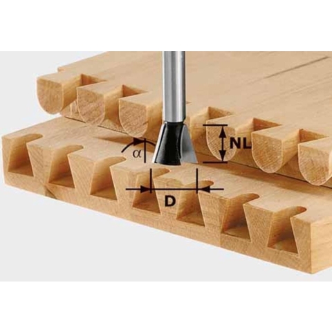 Festool Accessoires HW S8 D16/13,5/15° Zwaluwstaartfrees | 490993