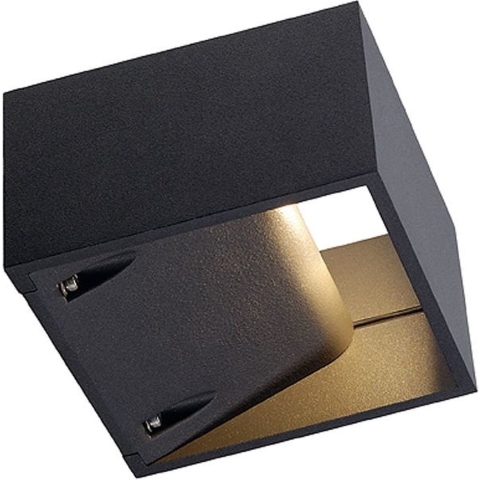 SLV Logs Wall 232105 LED-buitenlamp (wand) LED LED vast ingebouwd 6 W Antraciet