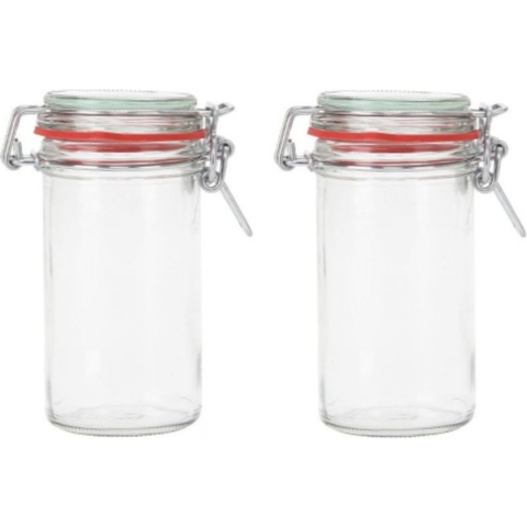 15x Weckpotten/inmaakpotten 250 ml/0,25 liter met beugelsluiting -