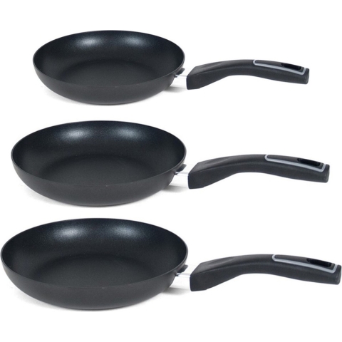 Koekenpannen set Gusto met anti-aanbak laag dia 22/26/30 cm - Alle warmtebronnen geschikt -