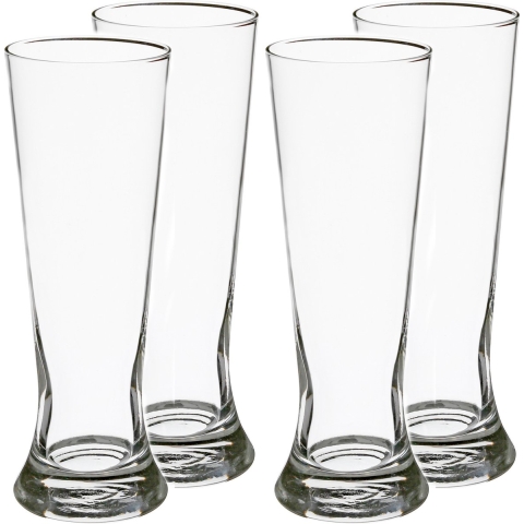 Set van 20x stuks bierglazen transparant 370 ml - 7 x 21 cm -