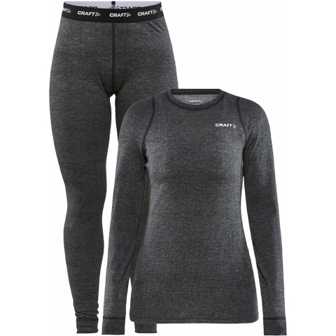 Craft 1909710 Core Wool Merino Set Wmn - Black Melange - XXL