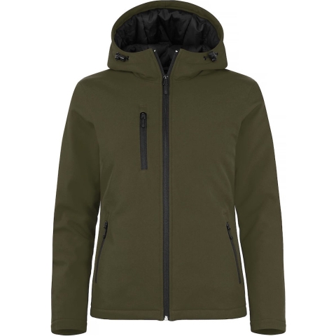 Clique 020953 Padded Hoody Softshell Lady - Mistgroen - XS
