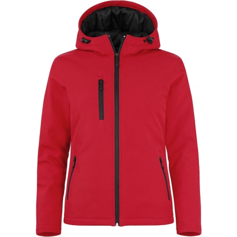 Clique 020953 Padded Hoody Softshell Lady - Rood - L