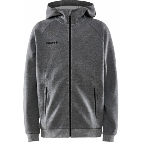 Craft 1910896 Core Soul Fz Hood Jr - DK Grey Melange - 134/140