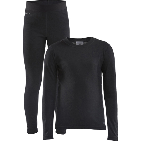 Craft 1909712 Core Warm Baselayer Set Jr - Black - 110/116