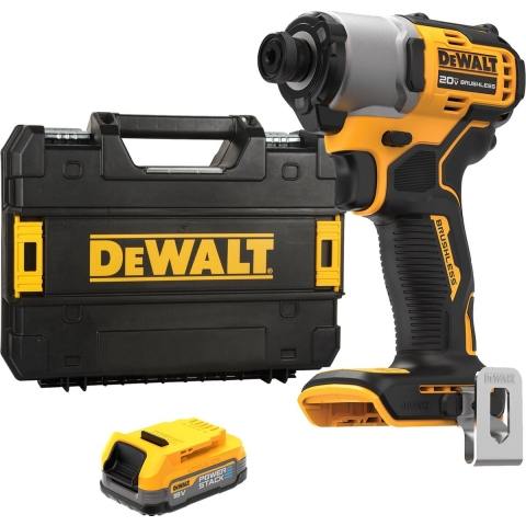 DeWalt DCF840E1T Accu Slagschroevendraaier | 1/4" | 18V XR Powerstack | in TSTAK - DCF840E1T-XJ