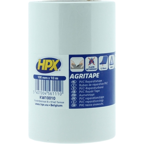 HPX Agritape | Wit | 100mm x 10m - KW10010 | 24 stuks KW10010