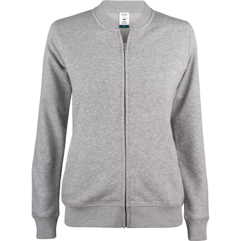 Clique 021007 Premium OC Cardigan Ladies - Grijsmelange - XS