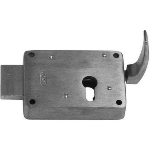 Nemef 1523K/5 Rs Opleg nachtschootslot | DM75mm | slotkast messing 81x117mm | 1 toers | DR 1+4. | draairichting: rechts - 9152355001