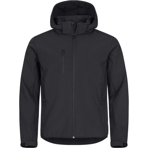 Clique 020912 Basic Hoody Softshell - Zwart - M