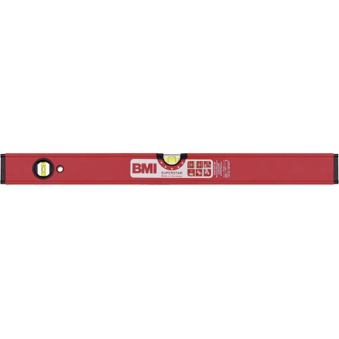 BMI Waterpas | 120 cm | aluminium rood | ± 0,5 mm/m met magneet | 1 stuk - 696120 PM 696120 PM