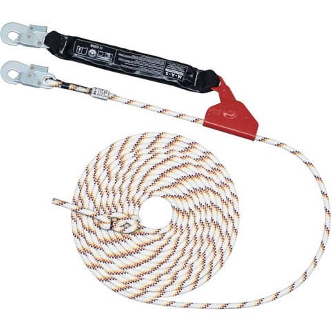 MAS Meelopend opvangapparaat | EN353-2 | lengte 20 m kabel-d. 12 mm | 1 stuk - 31820 31820