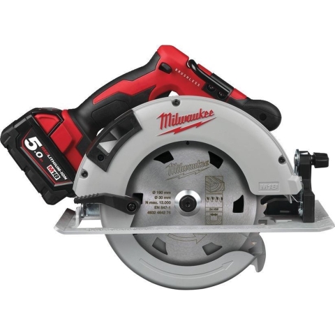 Milwaukee M18 BLCS66-502X Koolborstelloze 66 mm cirkelzaagmachine voor hout en kunststof - 4933464590