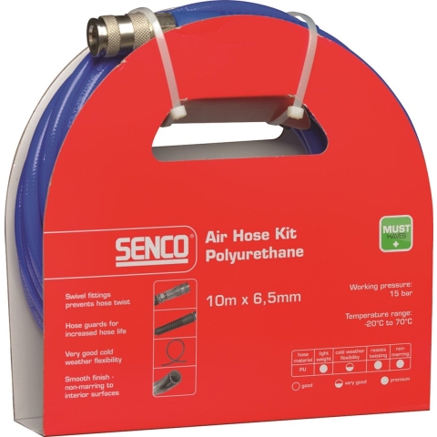 Senco luchtslang kit uni PU 10 mtr x 10,0 mm. - 4000670