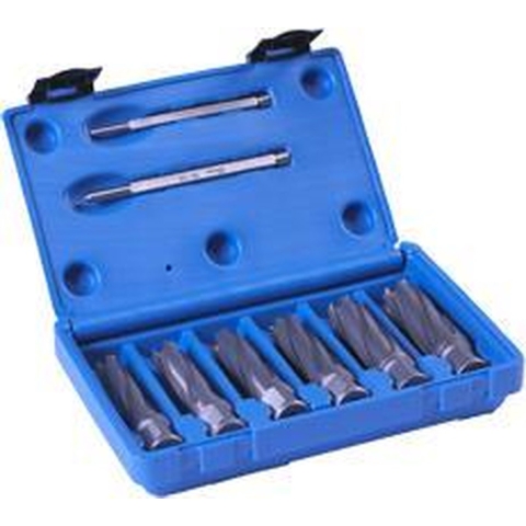 Euroboor TCT.KIT | 6-delige kernborenset 19,05 mm Weldon opname (RVS) - TCT.KIT
