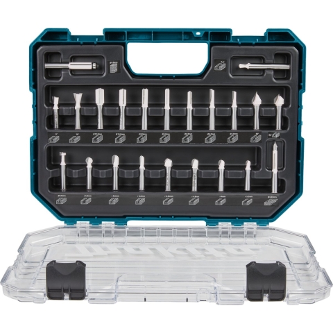 Makita Accessoires D-74784 | Frezenset 8mm | 22-delig | In kunststof koffer - D-74784