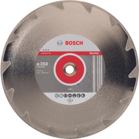 Bosch Accessoires Diamantdoorslijpschijf Best for Marble 350 x 20,00+25,40 x 2,6 x 5 mm 1st - 2608602702