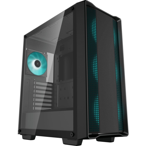 DeepCool CC560 Midi-tower PC-behuizing Zwart 4 voorgeïnstalleerde LED-ventilators