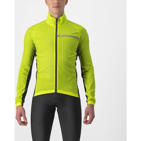 Castelli Squadra stretch fietsjack groen/geel heren XXL