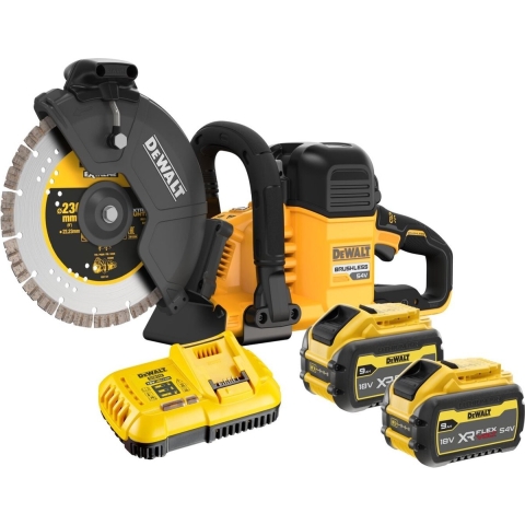 DeWalt DCS691X2-QW | Accu Doorslijpmachine | 54V XR | 230 mm | 2 x 9.0 Ah accu&apos;s + oplader DCS691X2-QW
