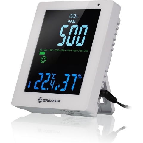 BRESSER CO² luchtkwaliteitsmonitor (wit)