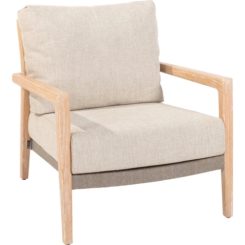 Julia lounge stoel brushed teak incl. 2 kussens 4SO - 4SO