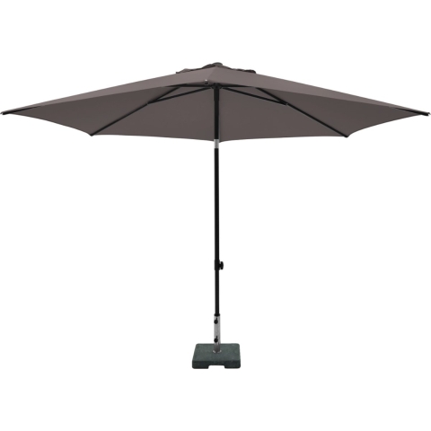 Stokparasol mykanos push-up 250 cm polyester taupe grade 6 zonwering - Madison
