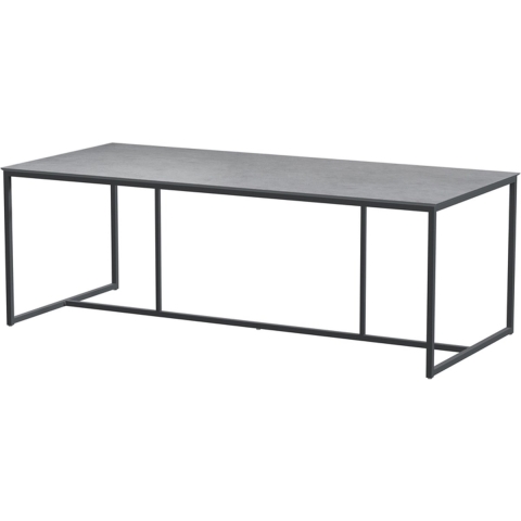 Quatro Tafelframe Antracite met HPL Light Grey tafelblad 220 x 95 cm - 4SO
