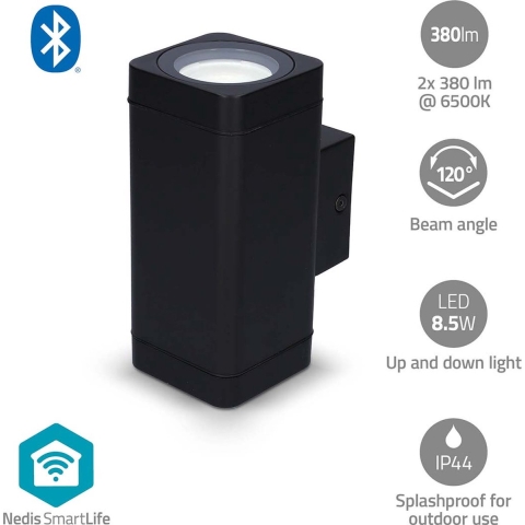 Nedis BTLOW05RGBW Smartlife Buitenlamp 760 Lm Bluetooth® 8.5 W Warm Tot Koel Wit 2700 - 6500 K Abs Android™ / Ios