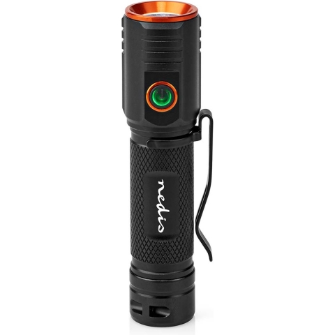 Nedis LTRR20WBK Led-zaklamp Batterij Gevoed 3.7 V Dc 20 W Ingebouwde Lithium-ion Incl. Batterij(en) Oplaadbaar Nominale Lichtstroom: 2000 Lm Lichtbereik: 180 M Stralingshoek: 10 °