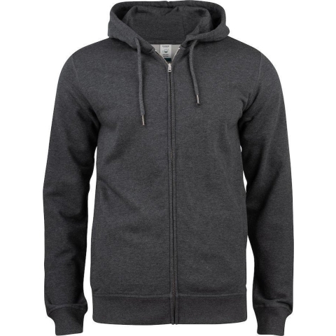 Clique 021004 Premium OC Hoody FZ - Antraciet Melange - M