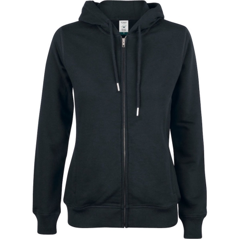 Clique 021005 Premium OC Hoody FZ Ladies - Zwart - XXL