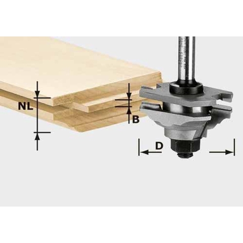 Festool Accessoires HW S8 D46 x D12-FD Profiel-messingfrees | 490643