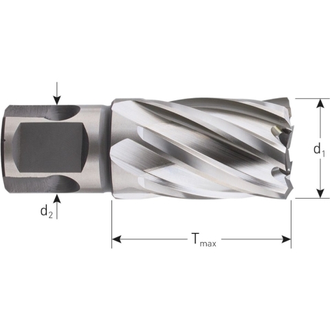 Rotec HSS-XE Kernboor SILVER-LINE, universeel 19, ø55x30 - 5365500 - 536.5500