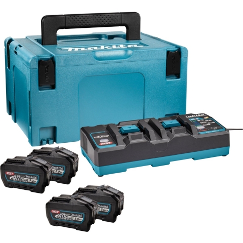 Makita 191U42-2 | Accu Startset | XGT | DC40RB + 4 x Accu BL4050F | 40V max 4.0Ah in MBox - 191U42-2