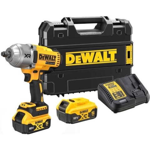 DeWalt DCF900P2T-QW | 18V XR Brushless 1/2" Heavy Duty Slagmoersleutel frictiering | met 2x 5.0Ah accu en lader | in TSTAK koffer DCF900P2T-QW