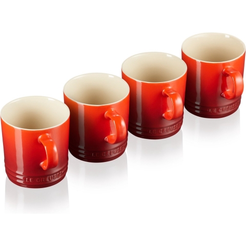 Le Creuset Mokken - Kersenrood - 350 ml - 4 stuks