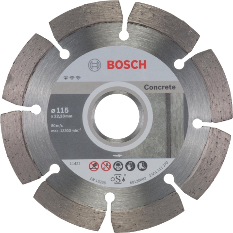 Bosch Accessoires Diamantdoorslijpschijf Standard for Concrete 115 x 22,23 x 1,6 x 10 mm 10st - 2608603239
