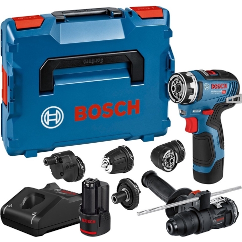 Bosch Blauw GSR 12V-35 FC Accu Schroefboormachine | Set | 2 x 3.0 Ah + Snellader | In L-Boxx 102 - 06019H3008