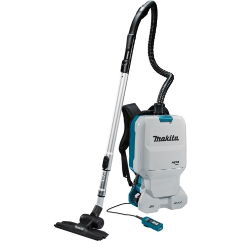 Makita DVC660PT2 2x18 V Rugstofzuiger voor schoonmaak 5,0 Ah accu (2 st), duo snellader, in doos - DVC660PT2