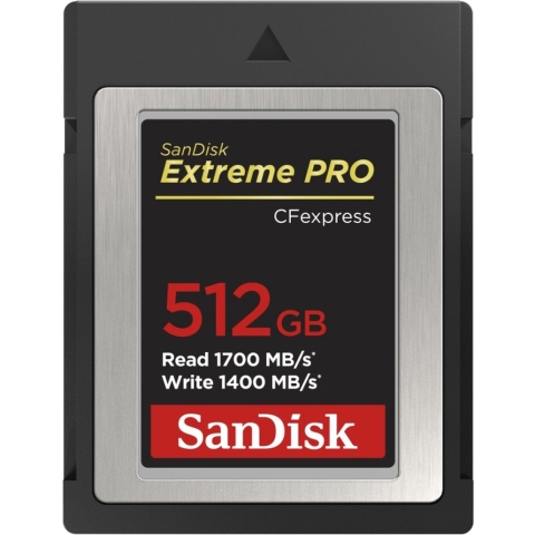 SanDisk CF Express Extreme Pro 512GB 1700MB/s Read 1400MB