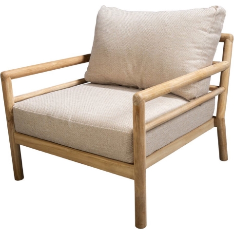 Mare lounge chair teak/multi natural AW - Yoi