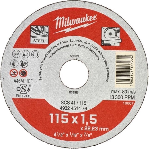 Milwaukee Accessoires metaaldoorslijpschijf SCS 41/115 (1,5) - 50 stuks - 4932451476