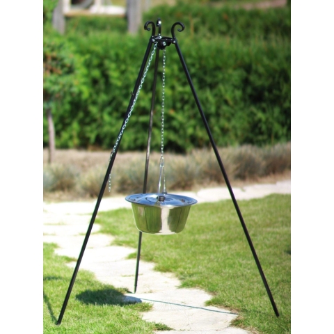 CookKing Driepoot 180 cm met RVS Kookpot 10 L