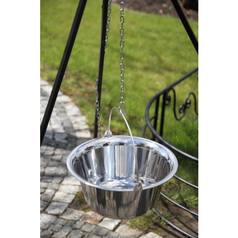 CookKing Driepoot 180 cm met RVS Kookpot 10 L + Katrol