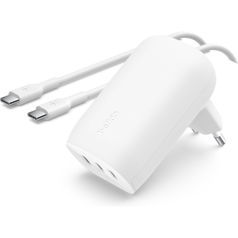 Belkin Belkin 3-port Usb-c Wall Charger With Pps 67 Watt Inclusief 100w 5a Cable Thuislader