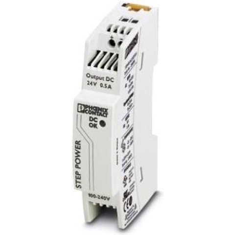 Phoenix Contact STEP-PS/1AC/24DC/0.5 DIN-rail netvoeding 24 V/DC 0.55 A 18 W Aantal uitgangen: 1 x Inhoud: 1 stuk(s)