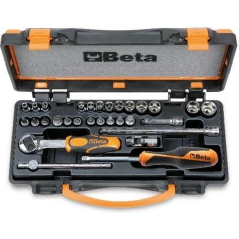 Beta 900/MC/C24 Doppendoos met 11 zeskant dopsleutels | 13 gekleurde schroevendraaierdoppen en 6 toebehoren - 009002960 009002960