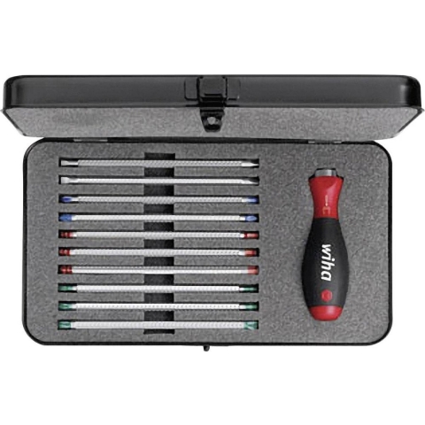 Wiha 281B11 Schroevendraaier met wisselschachtenset SYSTEM 6 assorti 12-delig incl. box - 00623